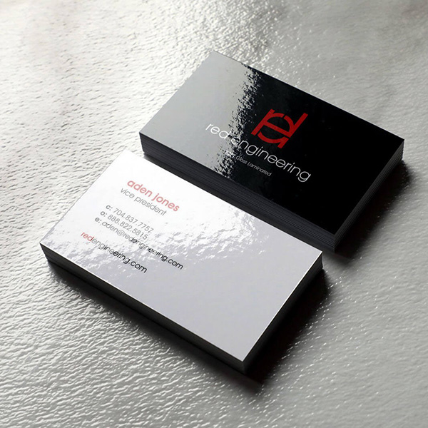 Tarjetas plastificado brillante